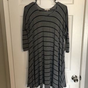 Grey and Black shift dress
